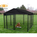 Galvanized chain link dog pet kennels with roof